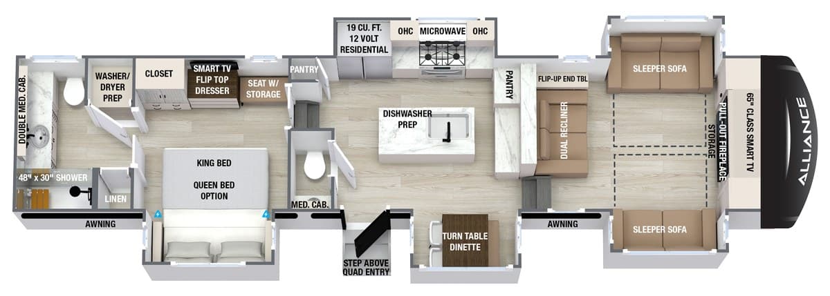 Alliance Paradigm 385FL floorplan drawing