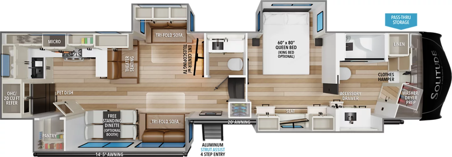 Grand Design Solitude 417KB floorplan drawing